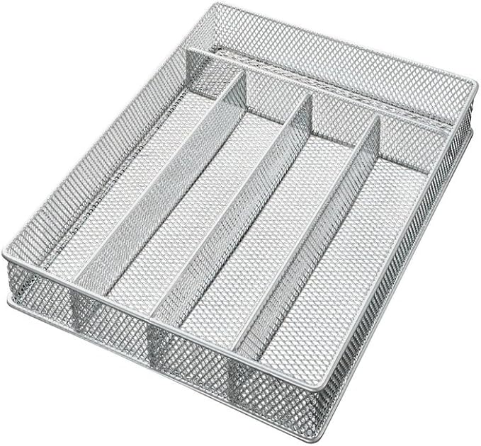 Mesh 5-part In-drawer Cutlery Organizer Kitchen Utensil Flatware Tray Model #196 by YBMHome