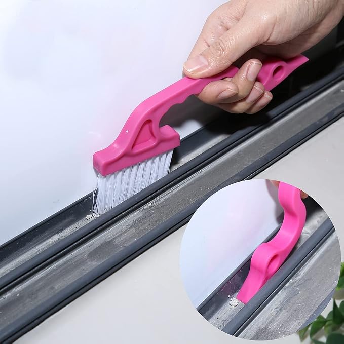 2pcs Window Track Cleaning Brushes, Hand-held Groove Gap Cleaning Tools Door - Image 2