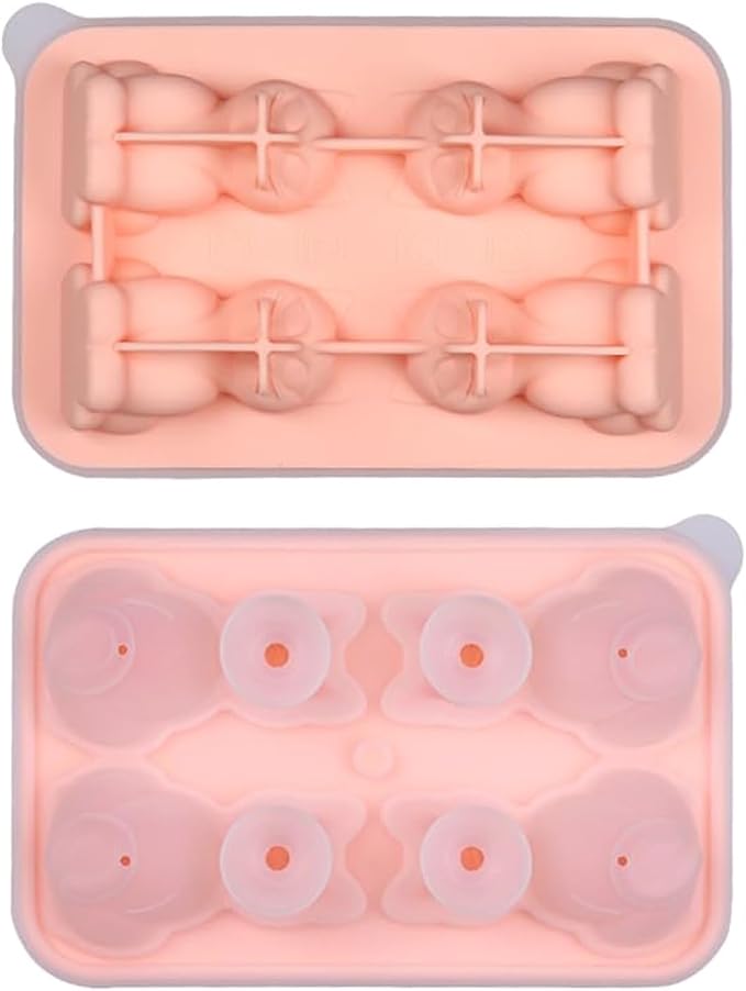 Cute 3D Cat Silicone Ice Cube Tray Mold Cartoon Animal Ice Box BPA-Free by UIVXXUD