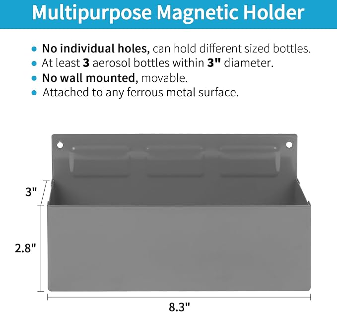 Magnetic Aerosol Spray Can Holder, Magnet Toolbox Bottle Holder, Tool Box - Image 2