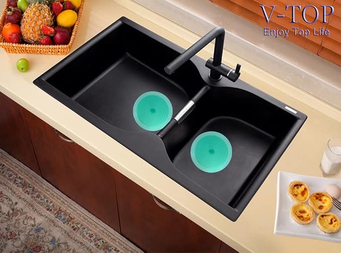 V-TOP Tub Stopper 2 Pack, 6 inches Large Silicone Drain Plug Hair Stopper Flat - Image 3