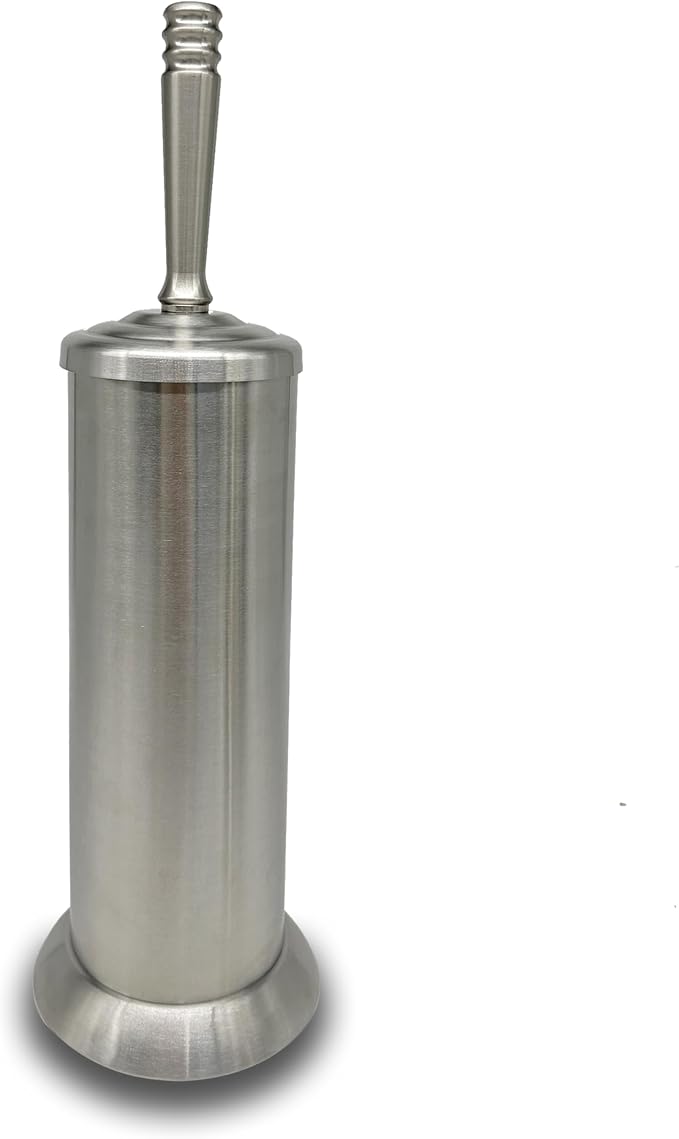 Brushed Nickel Toilet Bowl Brush by IndecorHome