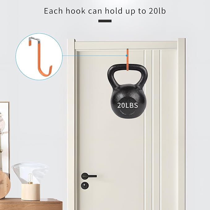 FYY Over The Door Hooks, 4 Pack Door Hangers Hooks - Image 4