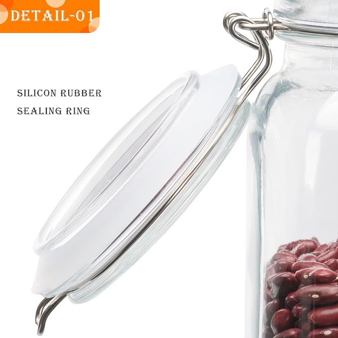 78oz Glass Food Storage Jars - Image 4