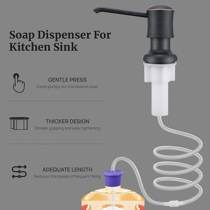 Sink Soap Dispenser for Kitchen Sink Oli Rubbed Bronze Upgrade - Image 3