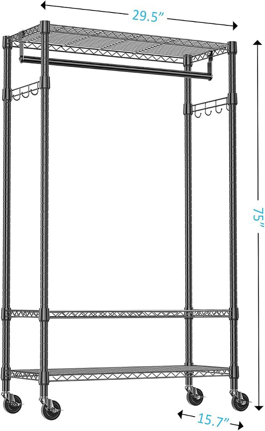 IZEUK Heavy Duty Rolling Garment Rack - Image 2