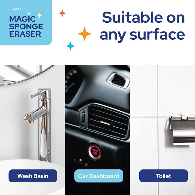 Magic Sponge Cleaning Eraser, 50 Pack Melamine Foam Cleaning Pads, Sink & - Image 4