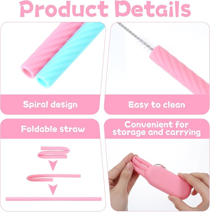 2 Set Travel Straws Reusable - Image 3