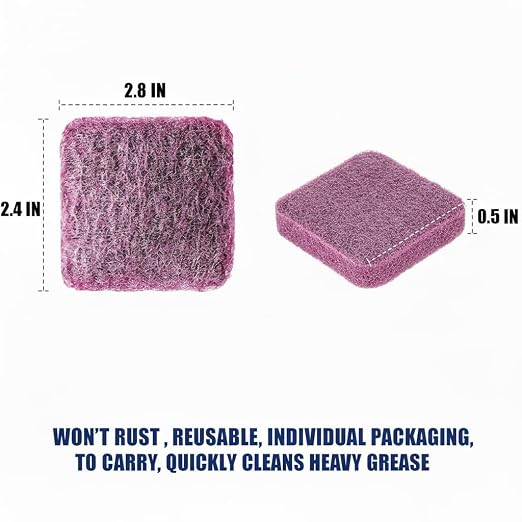 16-Pack Individually Wrapped Red Stainless Steel Soap Pads | Reusable Steel - Image 2