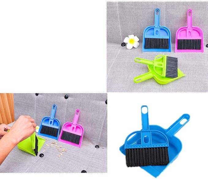 Mini Dustpan and Broom Set Portable Plastic Brush Set used - Image 3