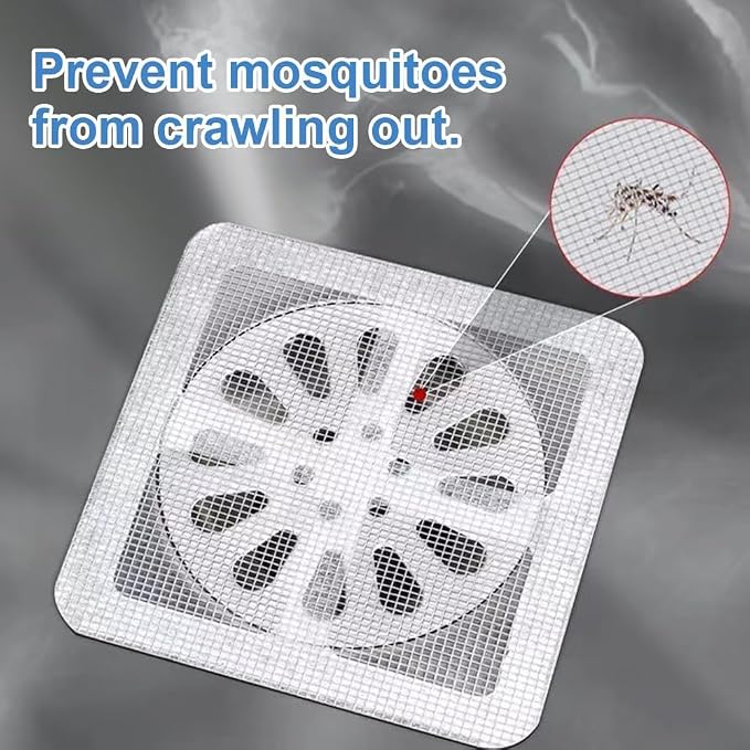 Disposable Shower Drain Cover Hair Catcher Shower Drain Mesh Stickers, - Image 3