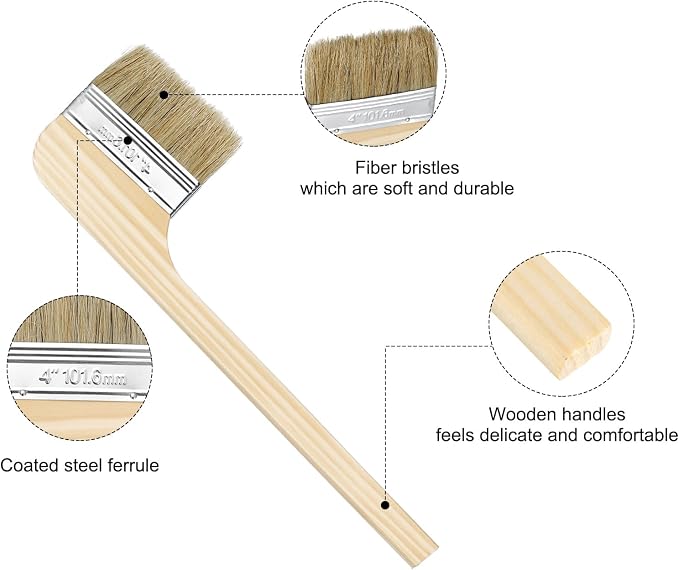 HARFINGTON Paint Brush 2Pcs 4" Brush Width Reusable Variety Angle Bend Brushes - Image 4