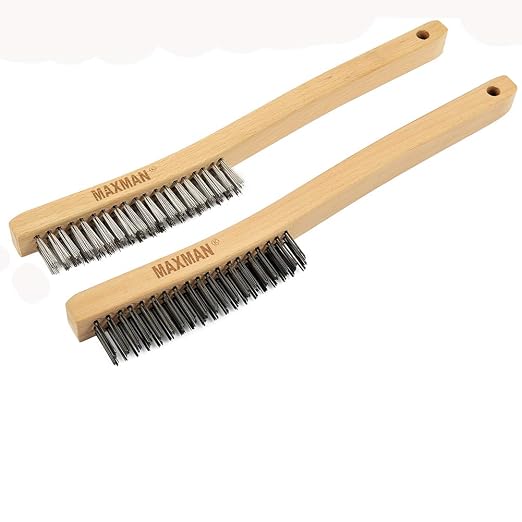 MAXMAN Wire Brush, Heavy Duty Carbon Steel and Stainless Steel Wire Brushes - Image 2