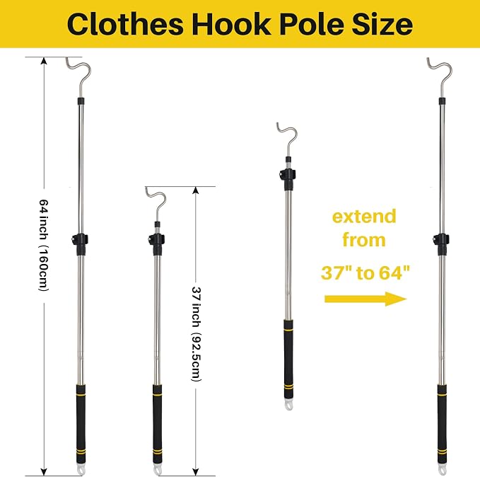 Clothes Hook Pole Heavy Duty - Image 2