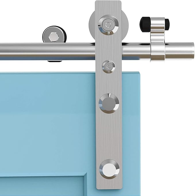 CCJH 10.5FT Stainless Sliding Barn Door Hardware Kit Heavy Duty by CCJH