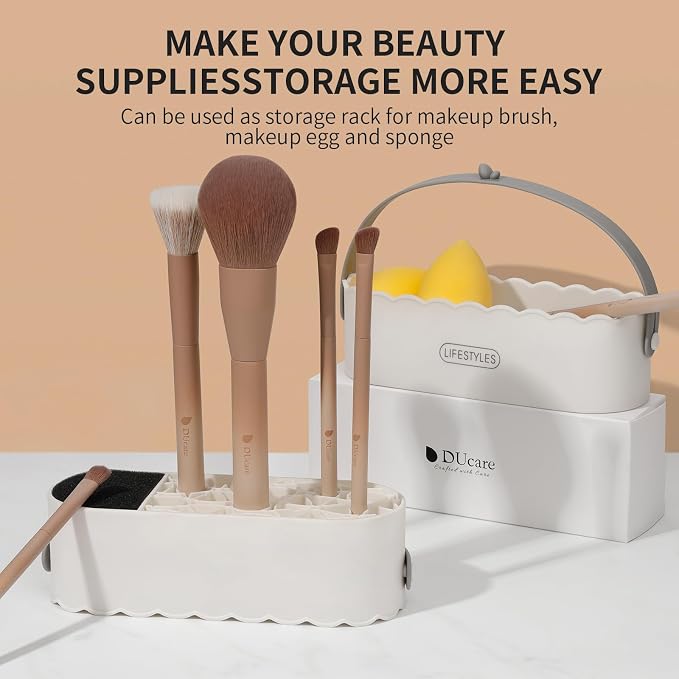 DUcare Makeup Brush Cleaner Shampoo Soap Solid Brush Cleaning Mat Removes - Image 7