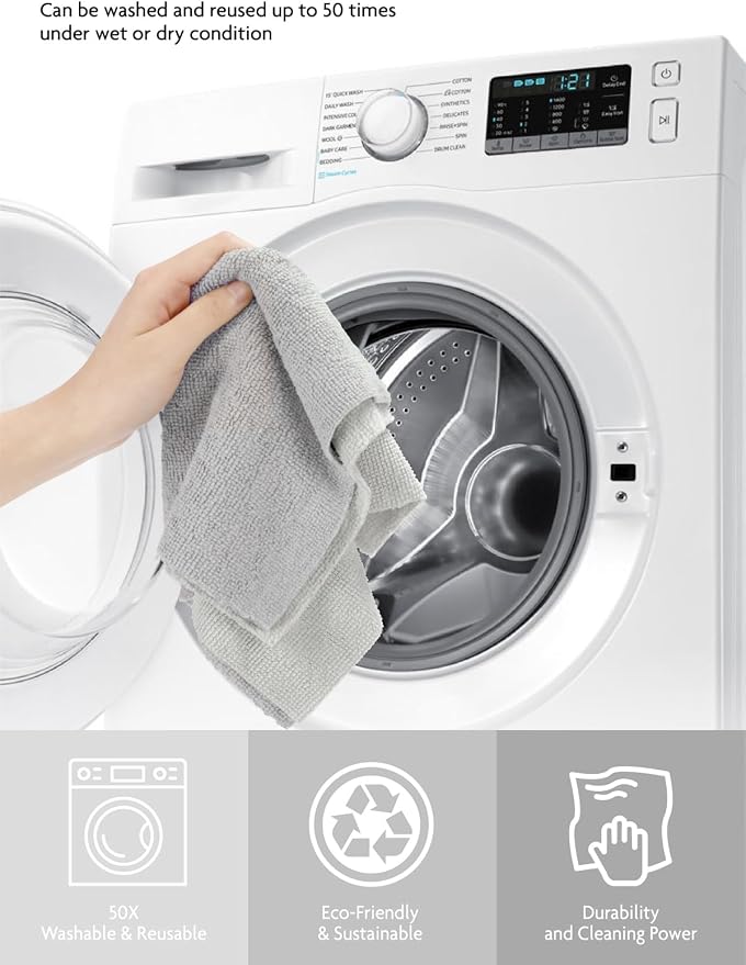 Fantasticlean Microfiber Cleaning Cloth Roll -75 Pack, Tear Away Microfiber - Image 7