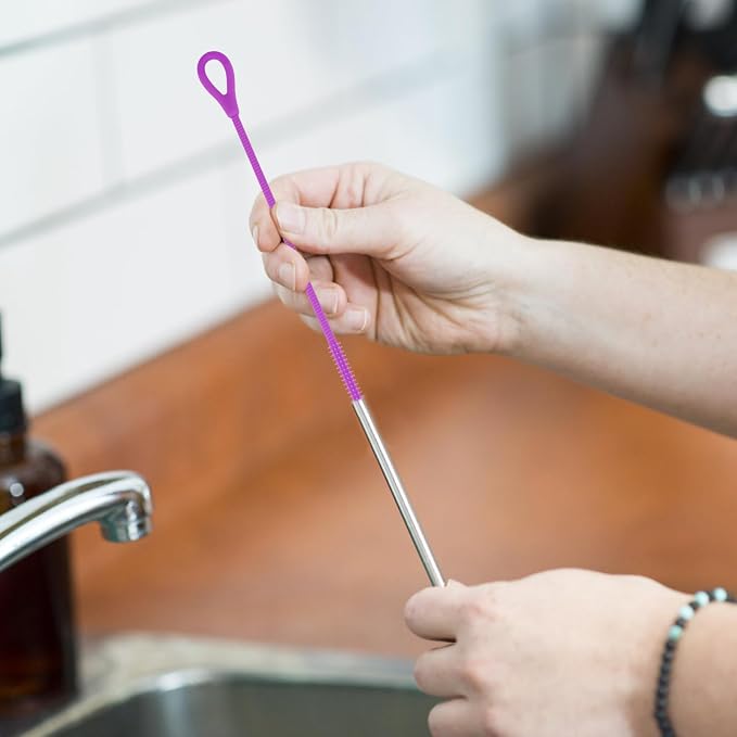 3pcs Silicone Straw Cleaner Brush Set, Reusable Extra Long Drinking Straw - Image 7