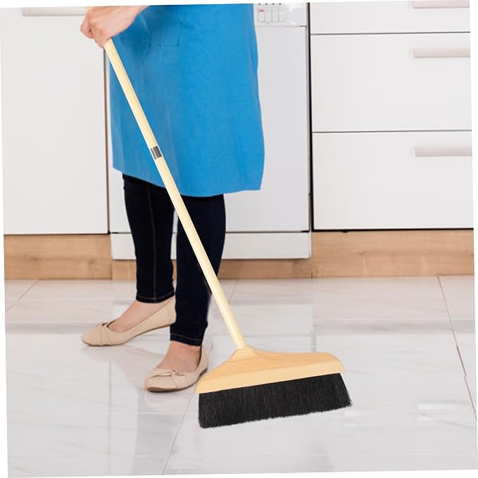 minkissy Indoor Floor Broom Soft Bristle Push Broom Heavy Duty - Image 2