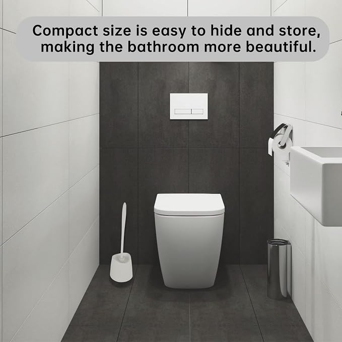 2-Pack Toilet Brush Holder Only, The Crisp White Toilet Brush Holder is Suitable - Image 7