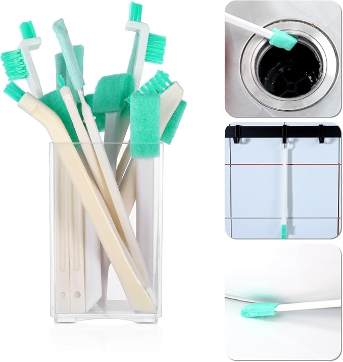 XINRUI 16 Pcs Small Household Cleaning Brushes, Deep Detail Crevice Cleaner - Image 3
