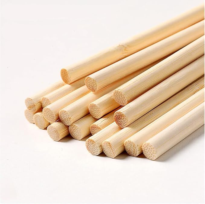 1/2 x 6 Inch 100 PCS Dowel Rods Wood Sticks Wooden Dowel Rods by DTmasao