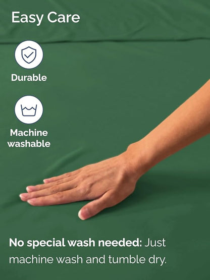 Extra Deep King Fitted Sheet - Hotel Luxury Single Fitted Sheet Only - Easily Fits 18 inch to 24 inch Mattress - Ultra Soft, Wrinkle Free with Extra Deep Pockets - Breathable & Comfy - Emerald Green