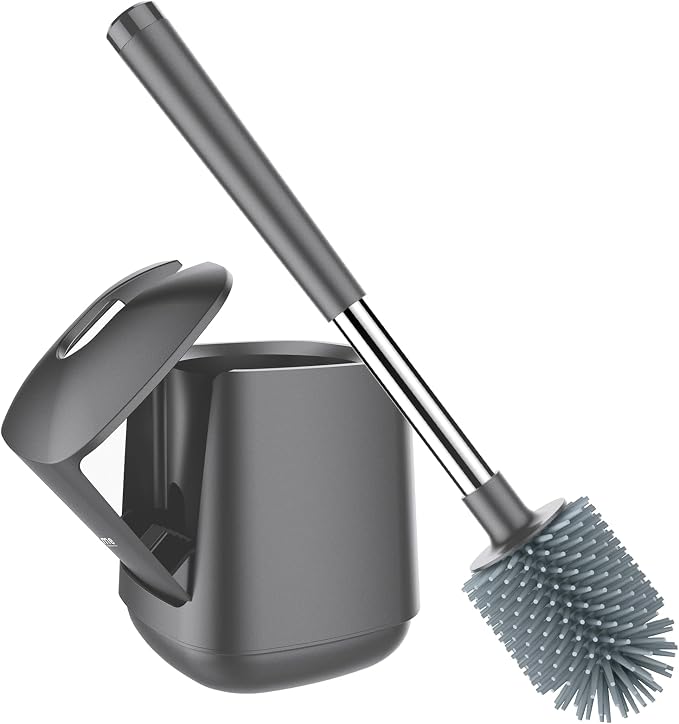 SetSail Silicone Toilet Bowl Brush and Holder Automatic Toilet Brushes by SetSail