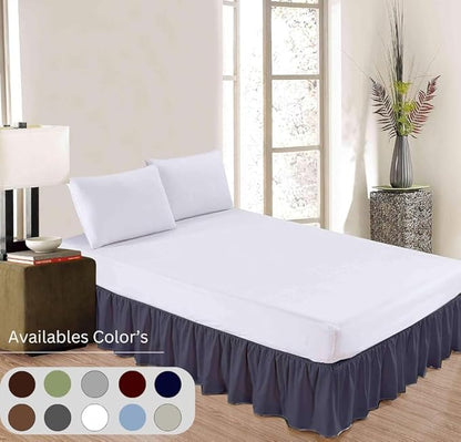 Ruffle Bed Skirt with Split Corners, Microfiber Dust Ruffled for a Perfectly Tailored Bedding Ensemble, Wrinkle and Fade Free, Easy Fit, Twin Size 16 Inch Drop, Dark Grey
