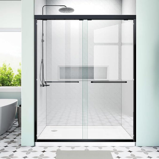 Semi-Frameless Glass Shower Door 50-54'' W x 72'' H by Glazenclos