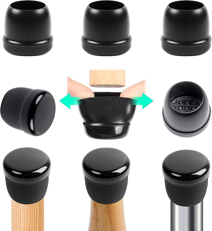 Ezprotekt 24 Pcs Black Chair Leg Sliders by VisittheEzprotekt