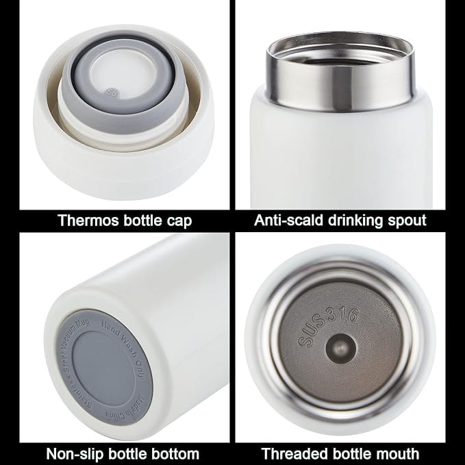 Mini Thermos Cute Water Bottle - 7 oz Tiny Insulated Vacuum 18/10 Stainless - Image 3