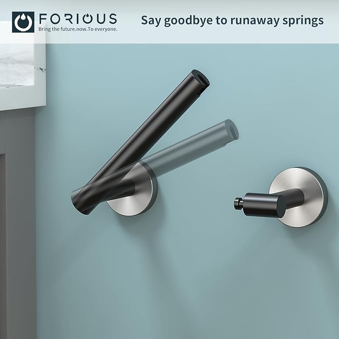 FORIOUS Toilet Paper Holder Wall Mount, Stainless Steel Rustproof Double Post - Image 2