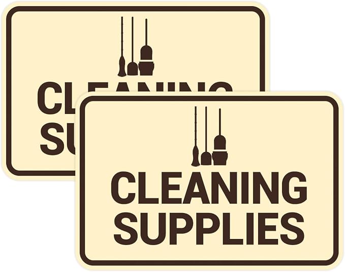 Signs ByLITA Classic Framed Cleaning Supplies Sign by SignsByLITA