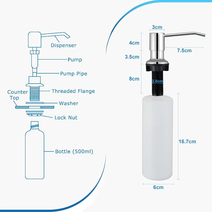 CREA Chrome Built-in Soap Dispenser - Image 6