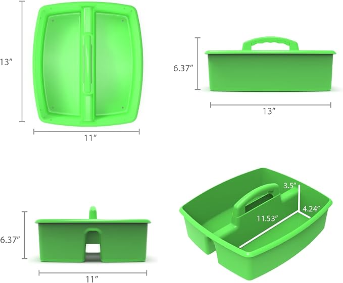 Storex 2-Compartment Large Caddy – Multipurpose Classroom Organizer - Image 9