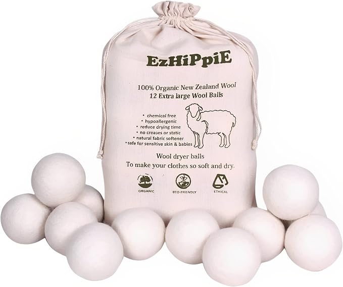 Ezhippie Quality Wool Dryer Balls by EzHiPpiE