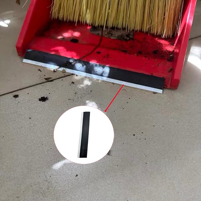 6 Pcs Dustpan Edge Replacement, 26cm Garbage Shovel Rubber Lip Strip - Image 5