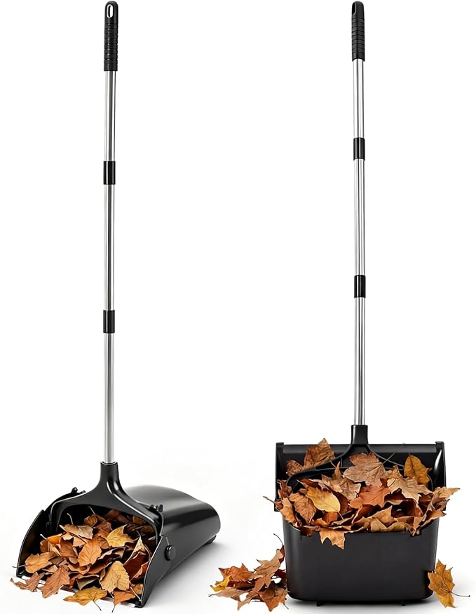 Maxcheck 2 Pcs 37 Inch Lobby Dust Pan Bulk Upright Lobby Dust Pan Plastic by Maxcheck