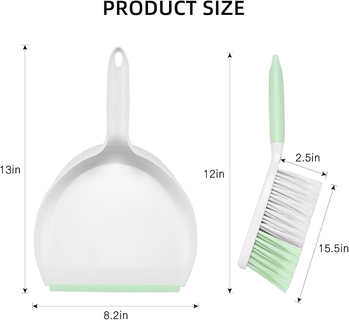 NACENA Dust Pan and Brush Set, Large Hand Broom and Dustpan Set Large Brush and - Image 2