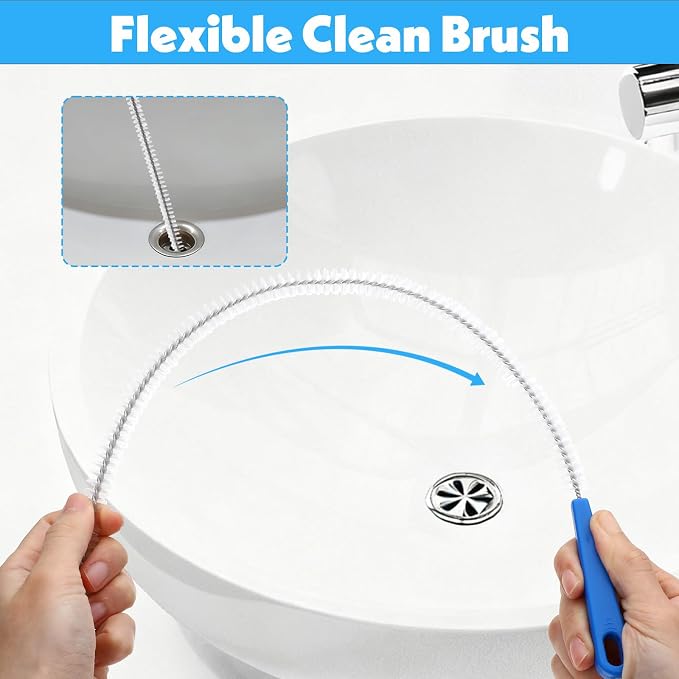17 Inch Sink Drain Overflow Cleaning Brush Household Sewer Hair Catcher - Image 7