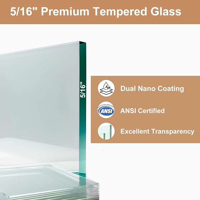 56-60" W x 60" H Double Sliding Bathtub Shower Door, 5/16" Tempered Glass - Image 5