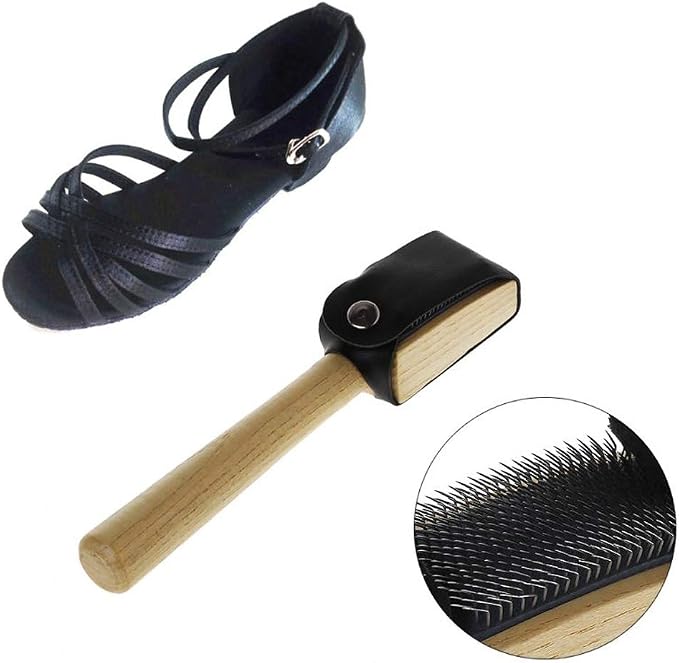 JKJF Dance Shoes Brush, Suede Sole Wire Shoes Wood Cleaning Brush, Shoes - Image 2