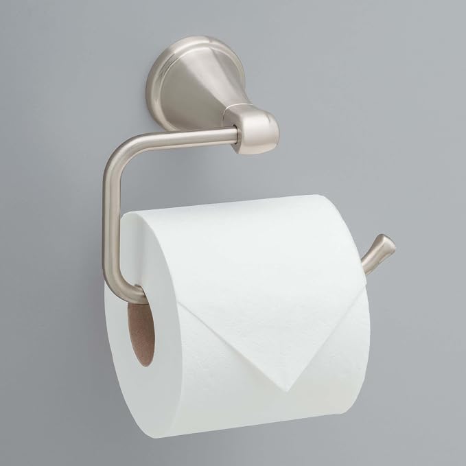 Delta Faucet Becker Toilet Paper Holder, SpotShield Brushed Nickel, Wall - Image 2