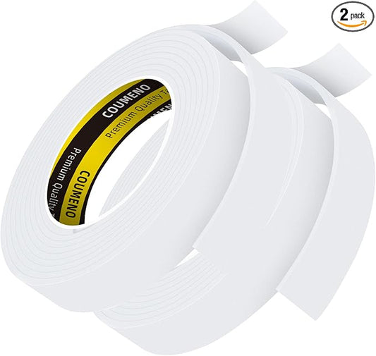 2 Pack Single-Sided Adhesive Foam Tape 1inX9.84FT Single-Sided Sealing Strip by COUMENOAdhesivetape
