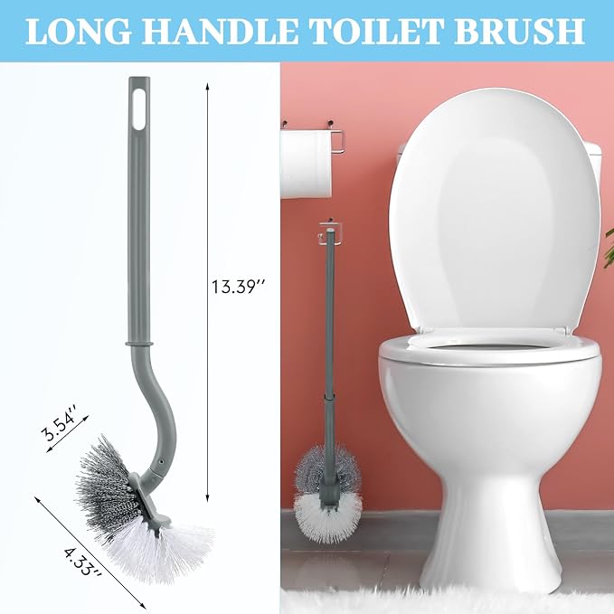 12 Pcs Curved Toilet Bowl Brush Bulk Bathroom Deep Cleaning Toilet Cleaner - Image 5