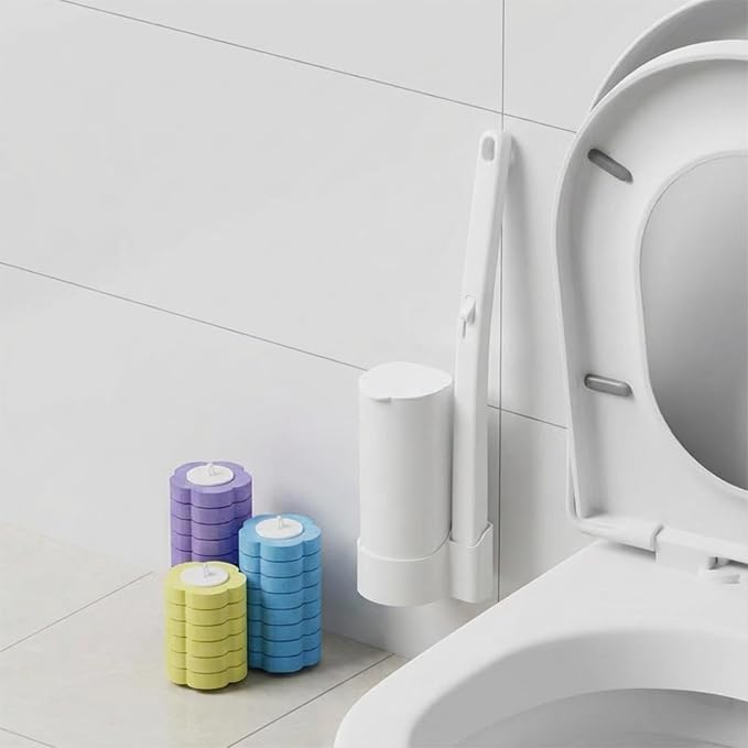 Disposable Toilet Brush with 24 Refills, Toilet Bowl Brush and Holder with - Image 8