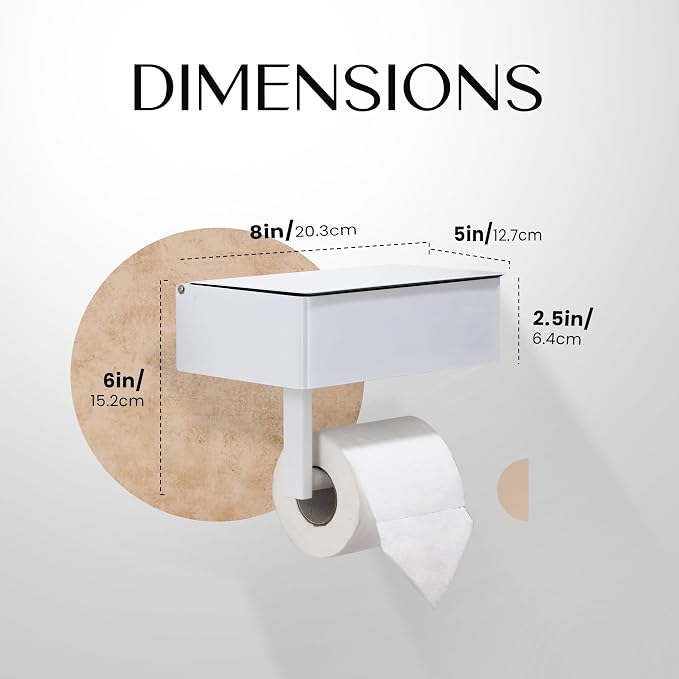 Day Moon™ White Toilet Paper Holder - Image 6