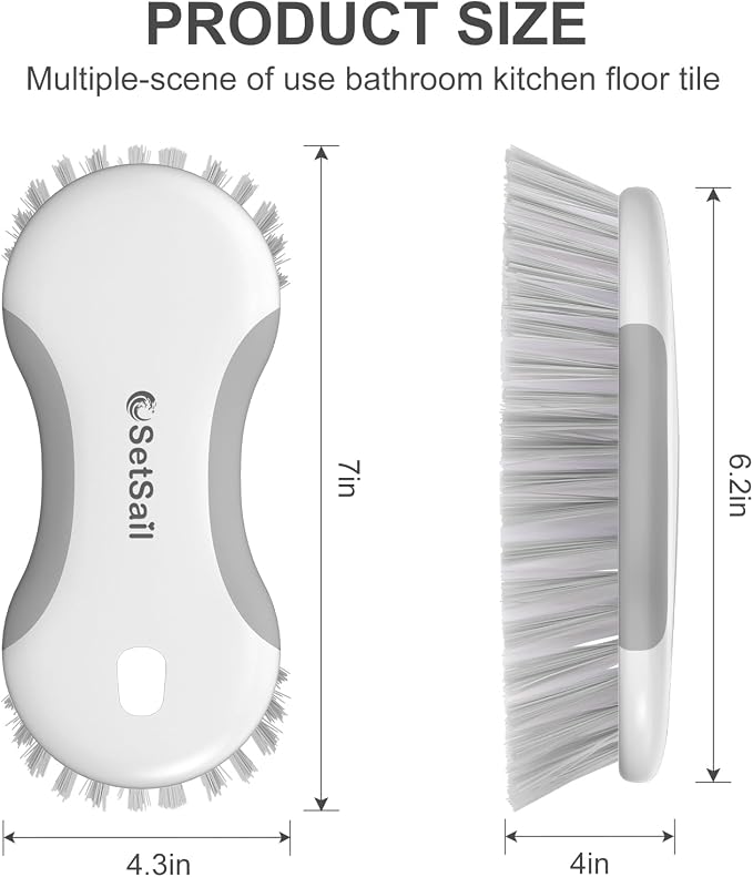 SetSail Multi-Purpose Scrub Brush of 2 Pack, Stiff Bristles Cleaning Brush - Image 2