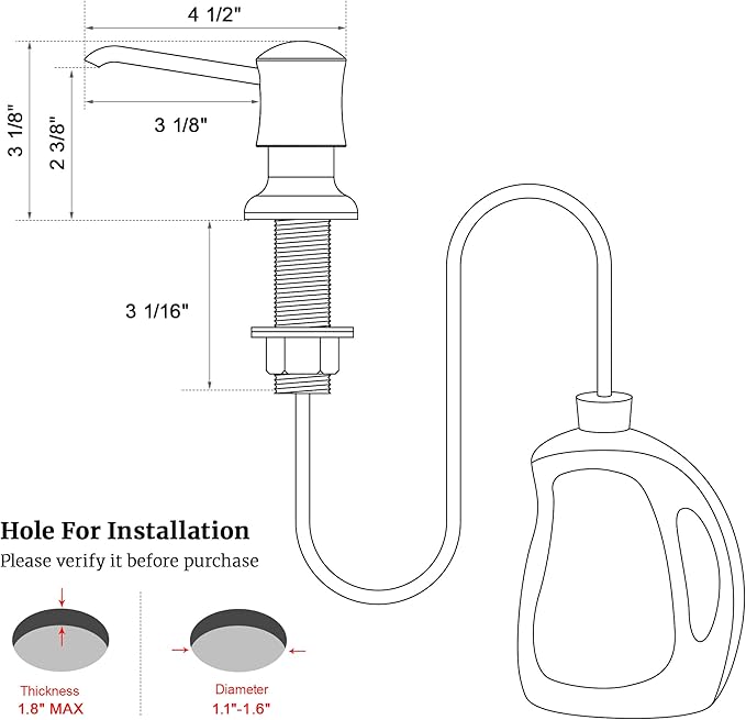 Sink Soap Dispenser for Kitchen Sink Chrome Upgrade - Image 7